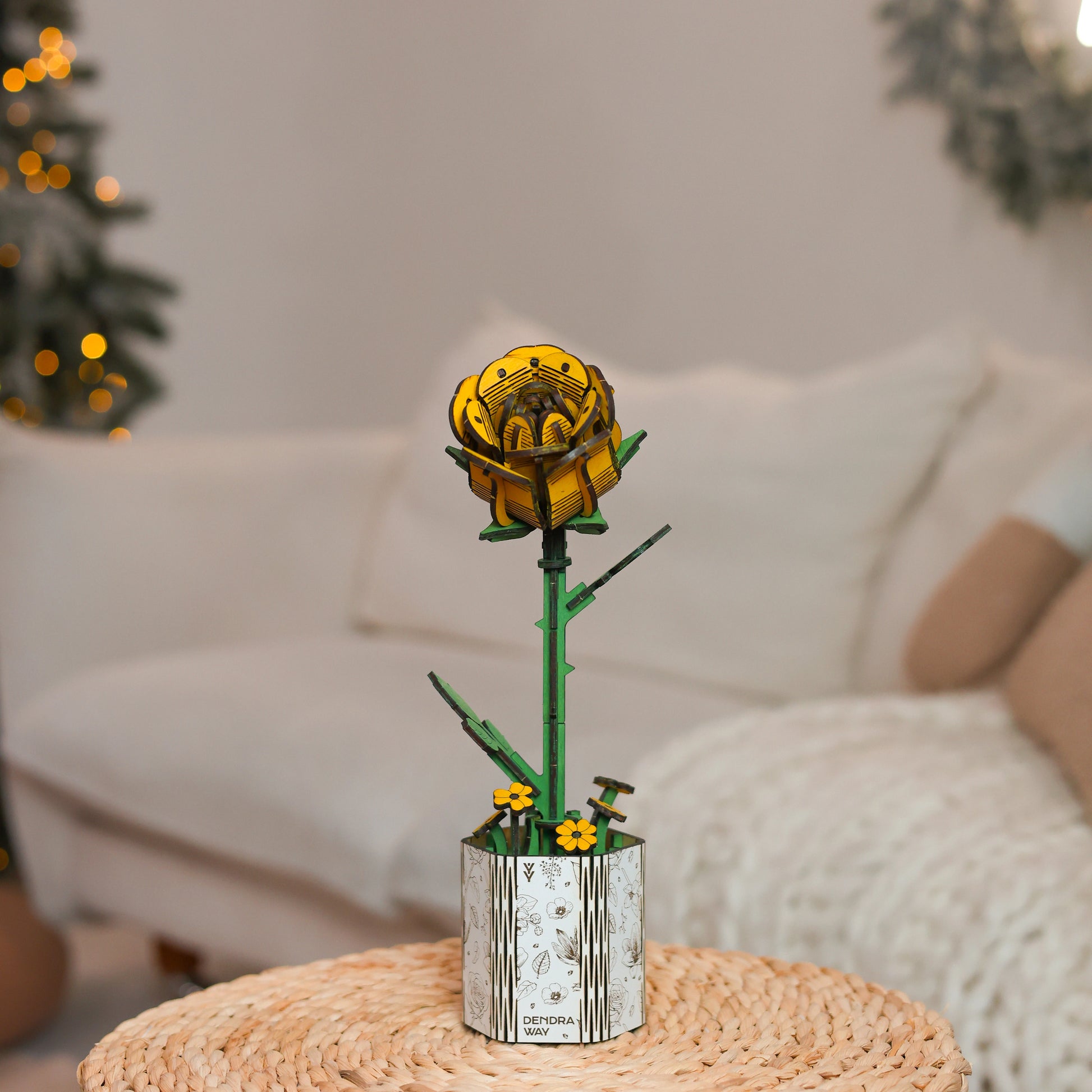 Yellow Wooden Rose