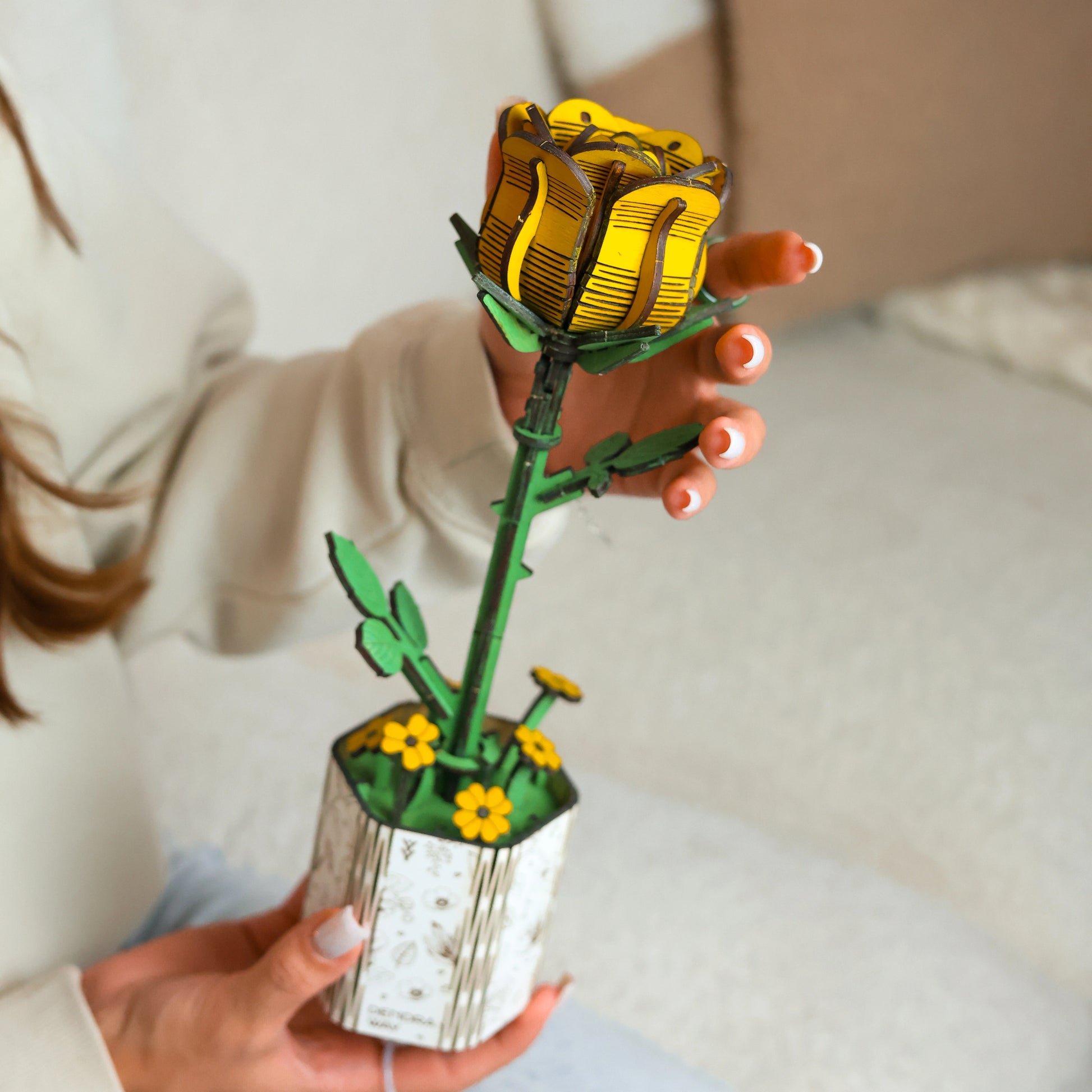 Yellow Wooden Rose